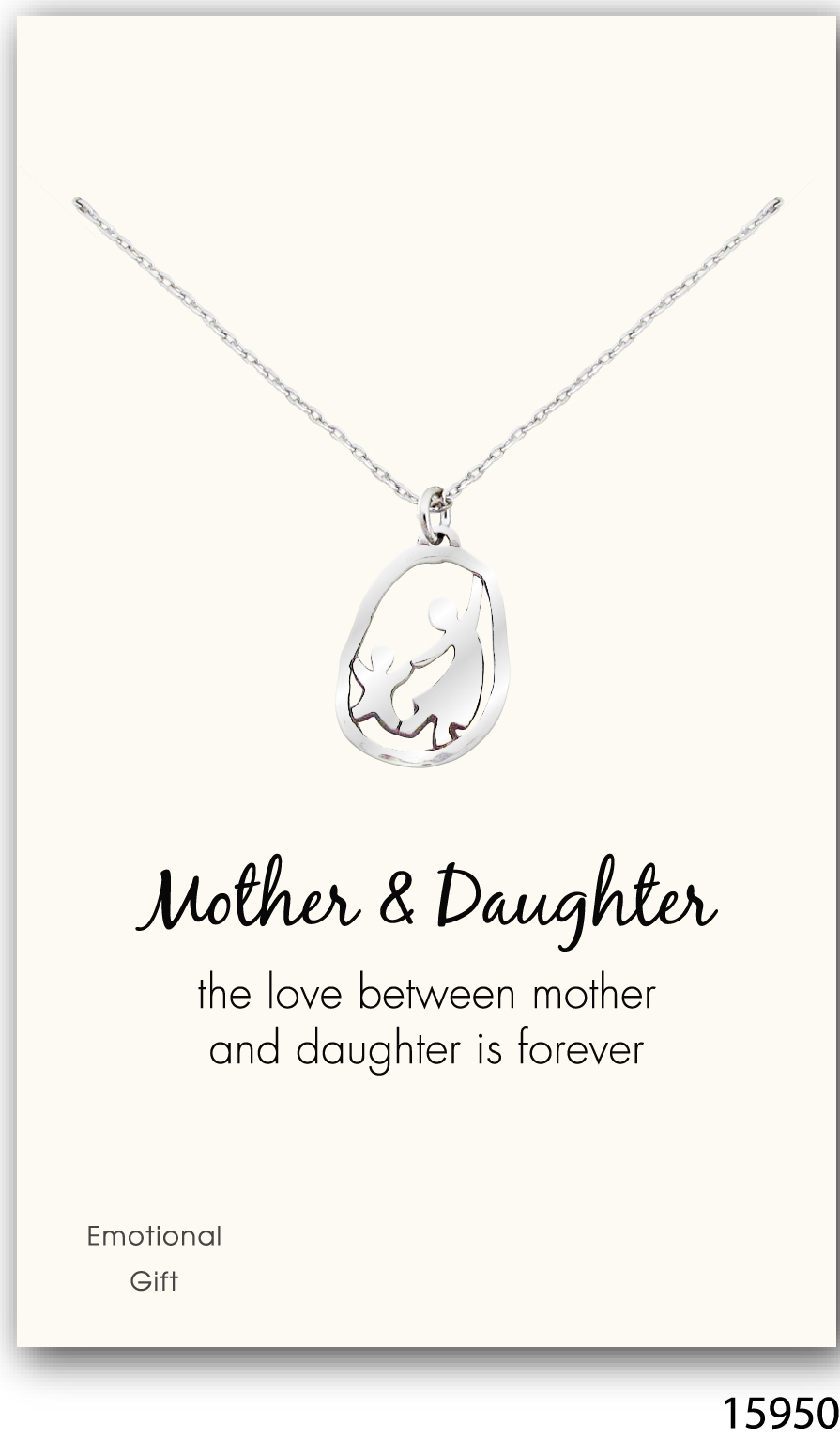 Daughter&Mother silver pendant